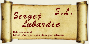 Sergej Lubardić vizit kartica